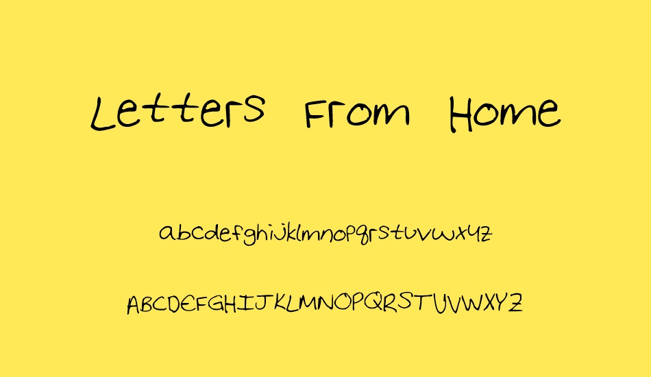 Letters From Home font