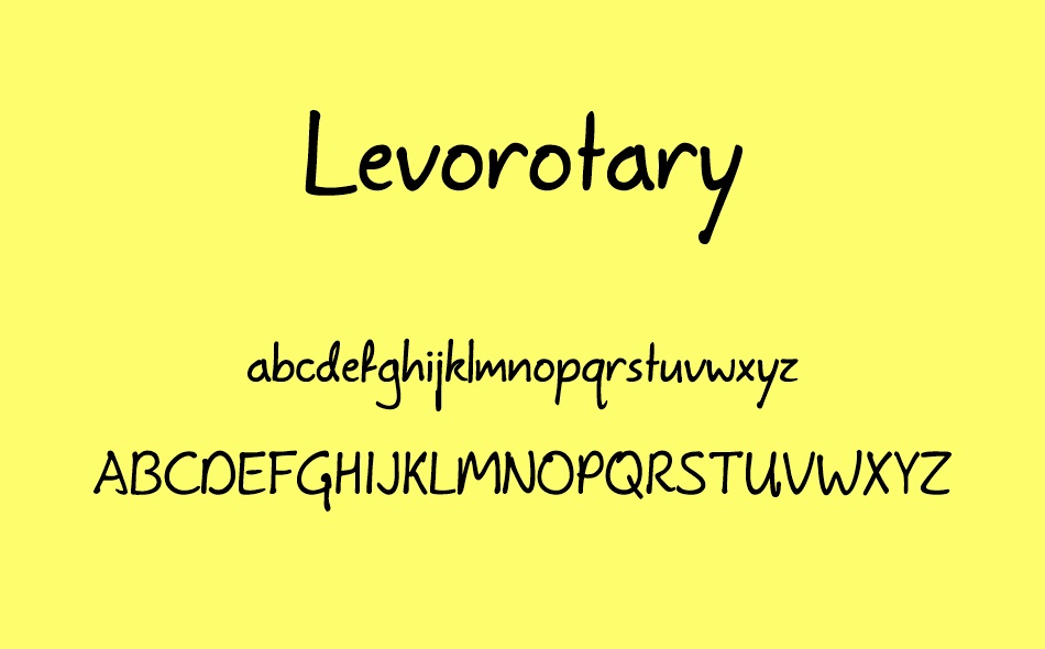 Levorotary font