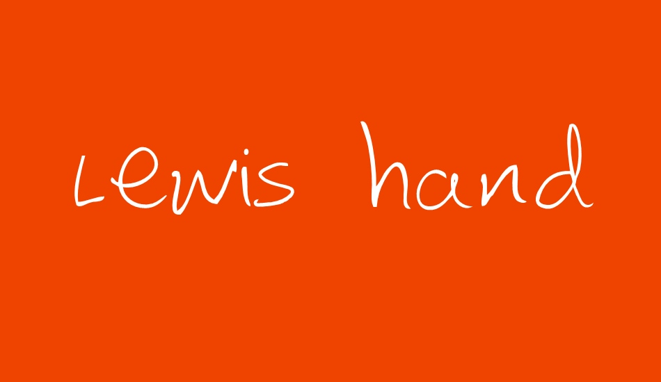 Lewis hand font big