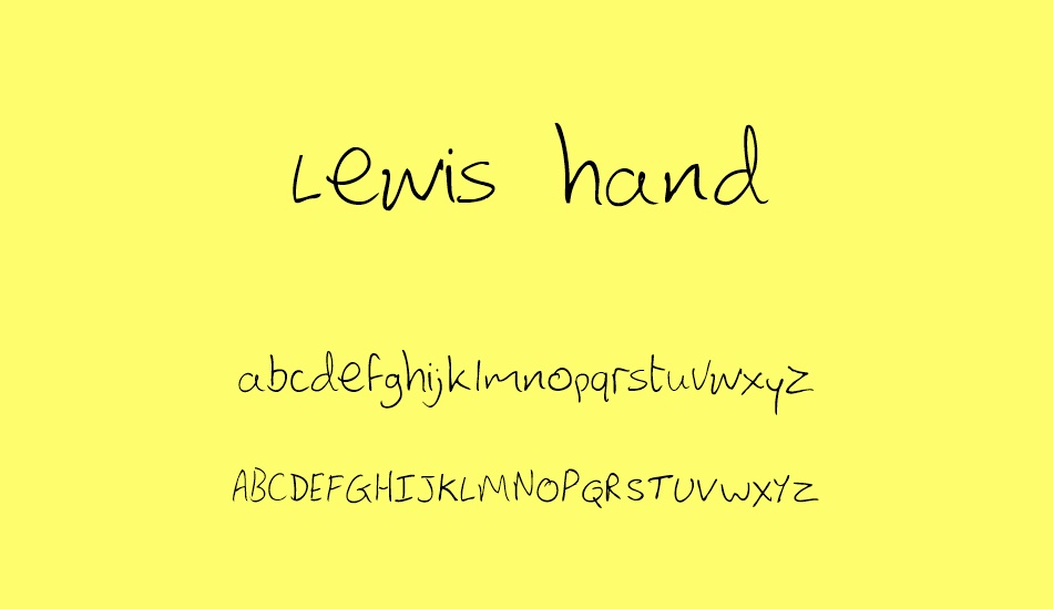 Lewis hand font