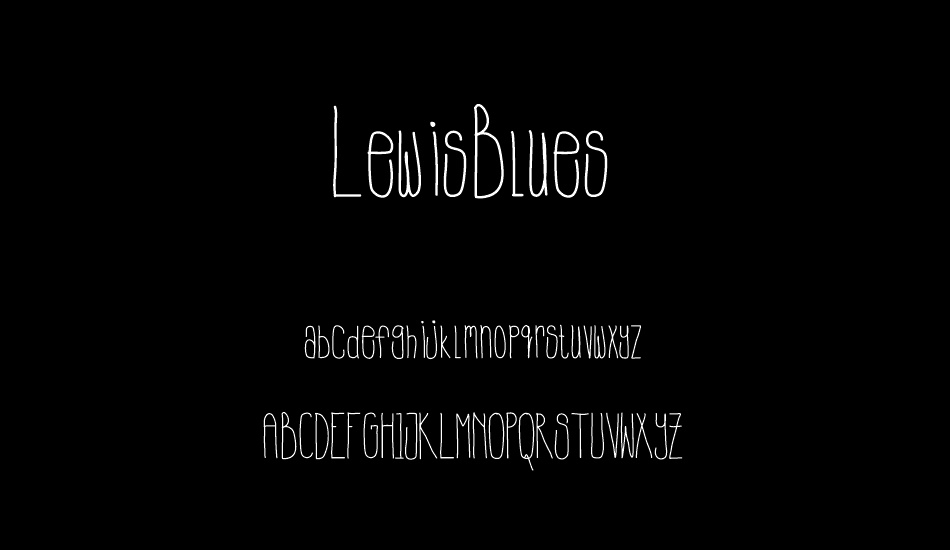 LewisBlues font