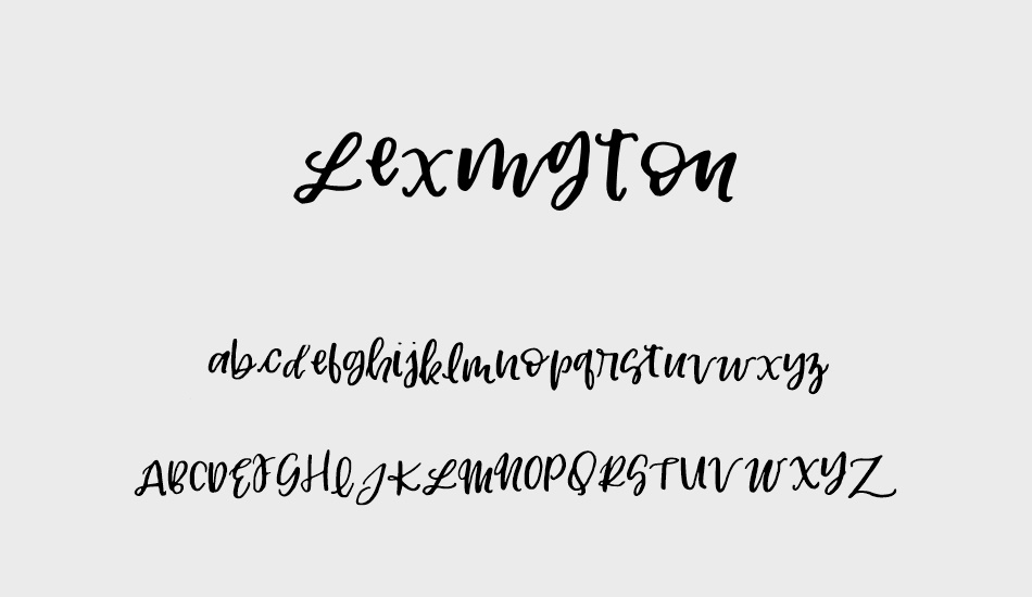 Lexington font