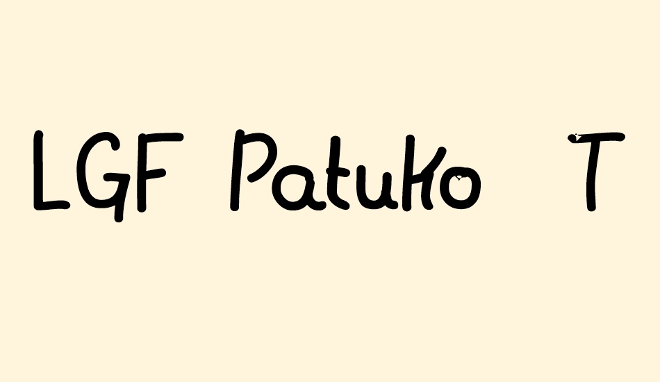 LGF Patuko Thin font big