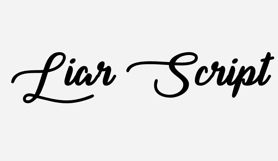 Liar Script font big