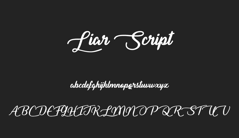 Liar Script font