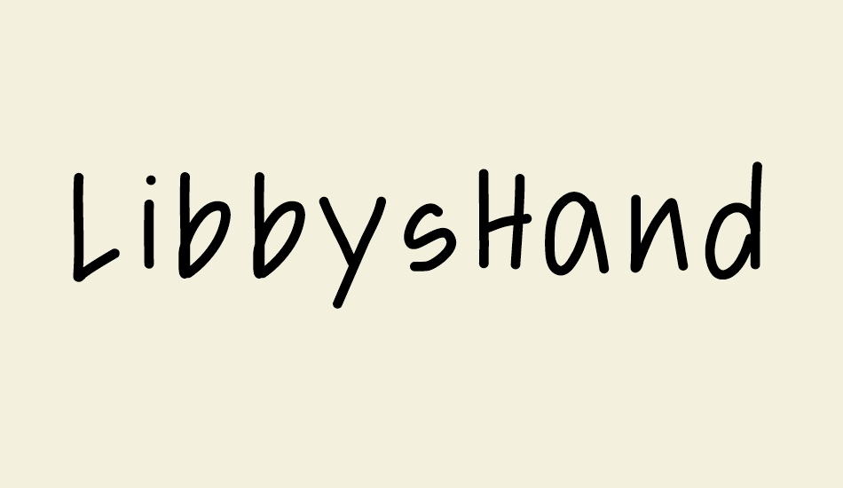 LibbysHand font big