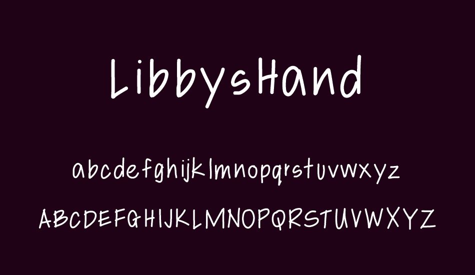 LibbysHand font