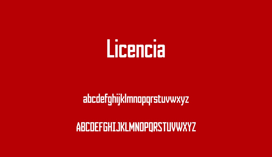 Licencia font