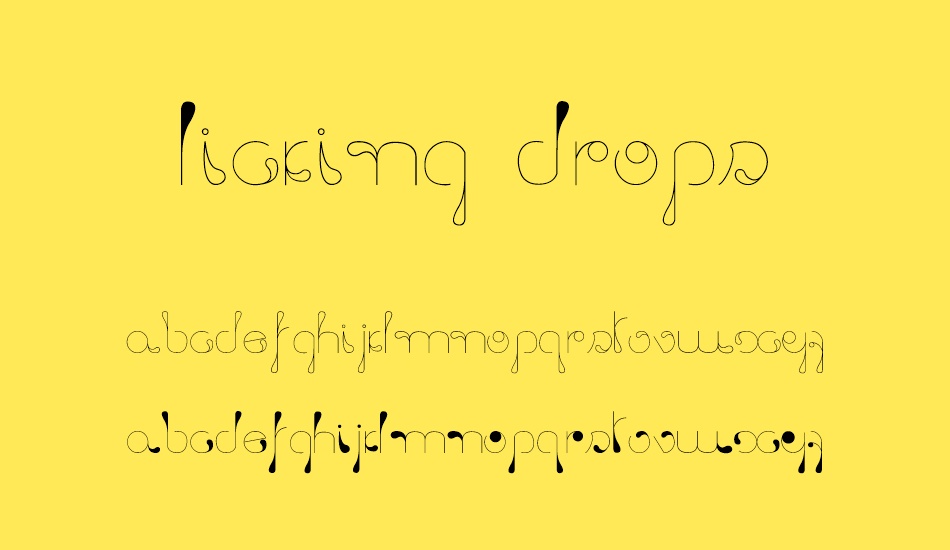 Licking Drops font