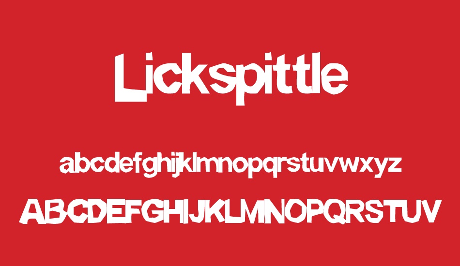 Lickspittle font