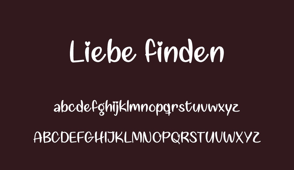 Liebe finden font