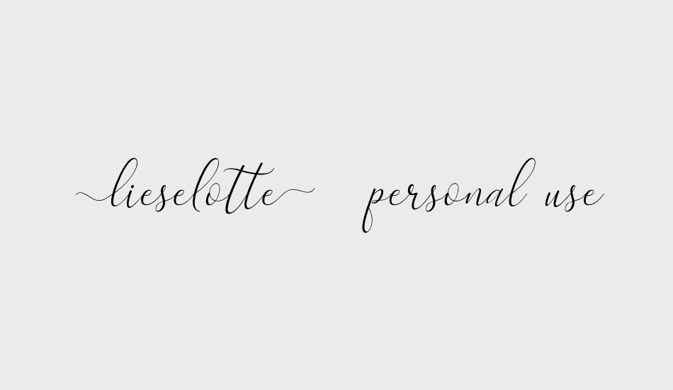 lieselotte personal use font big