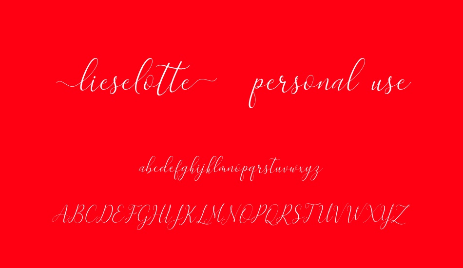 lieselotte personal use font