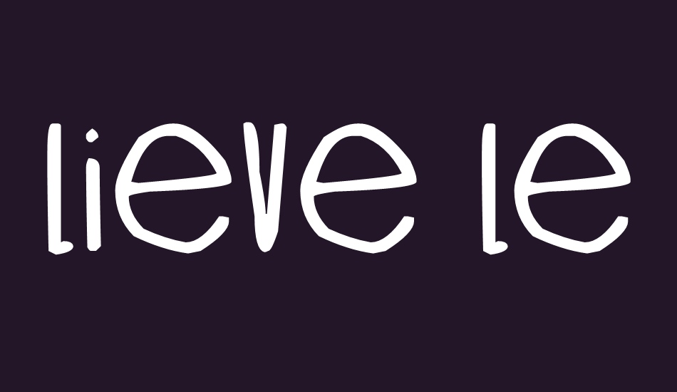 Lieve Letters font big