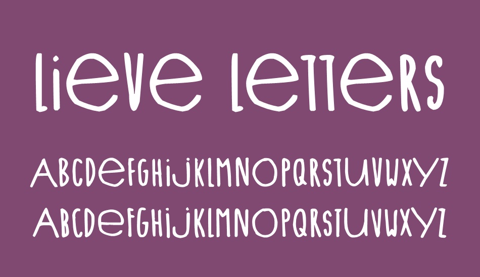 Lieve Letters font