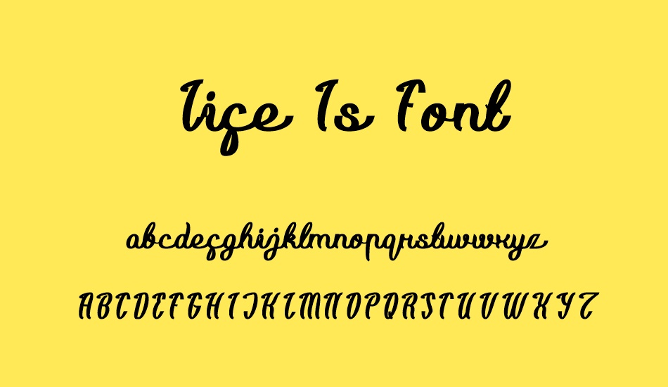 Life Is Font font