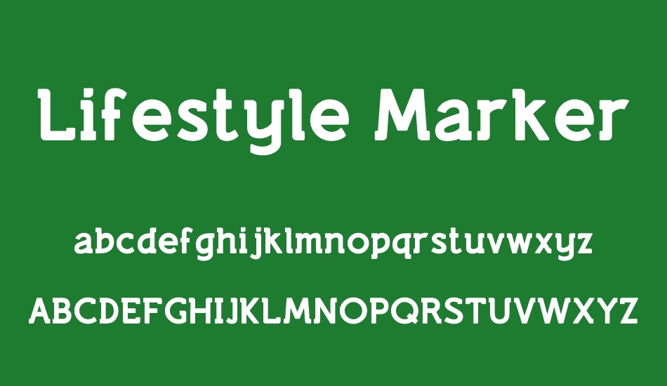 Lifestyle Marker M54 font