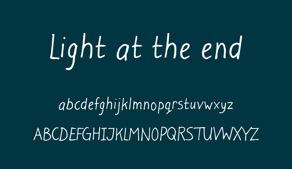 Light at the end font