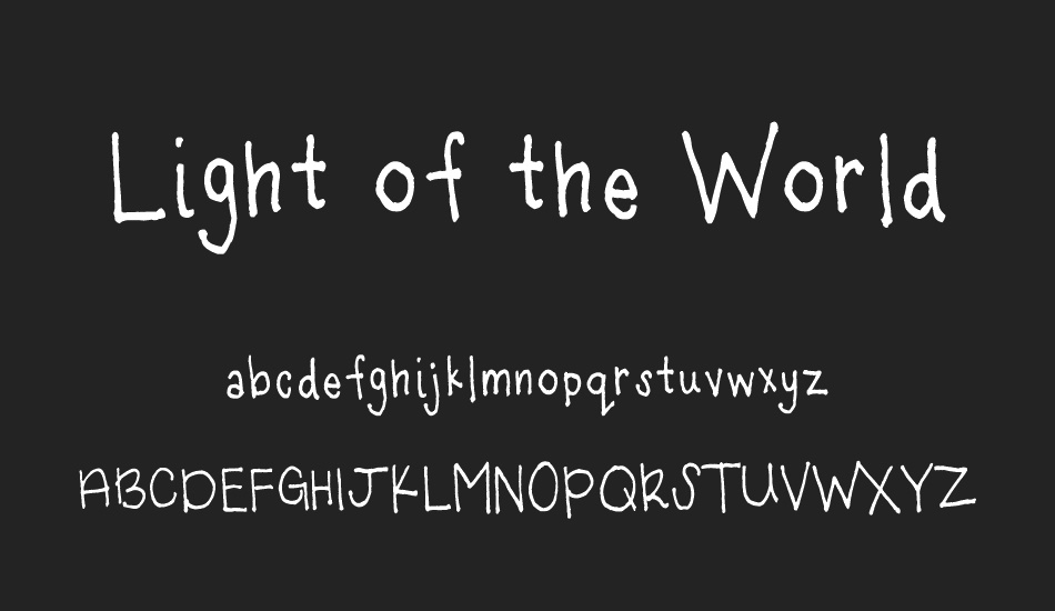 Light of the World font