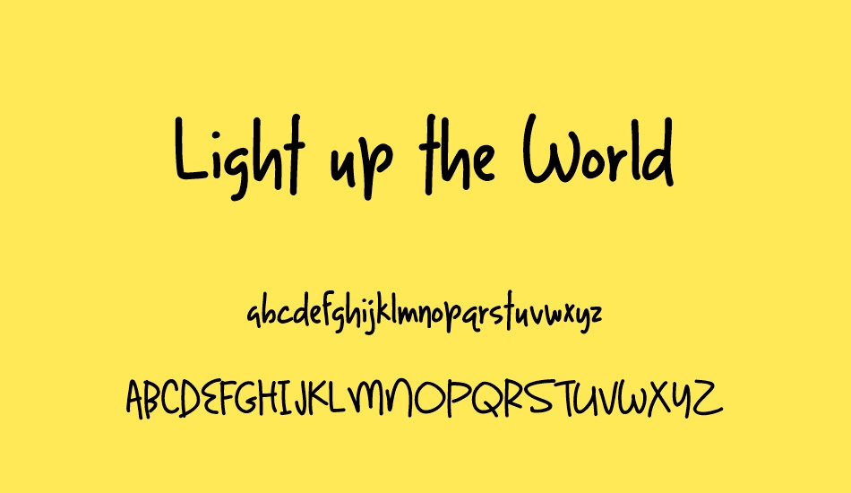 Light up the World font