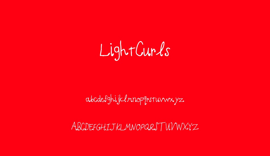 LightCurls font