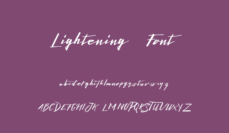 Lightening Free Font font