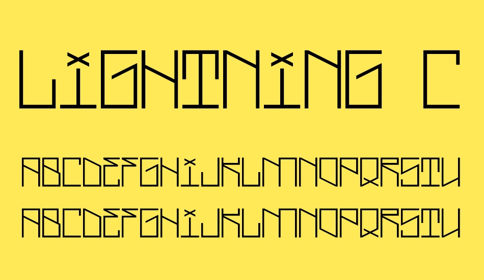 Lightning Cruz font