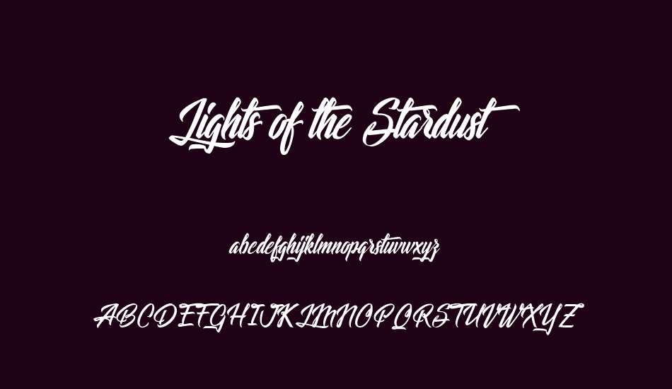 Lights of the Stardust font