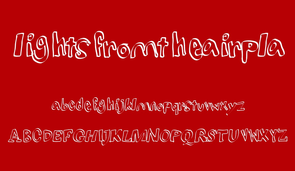 lightsfromtheairplane font