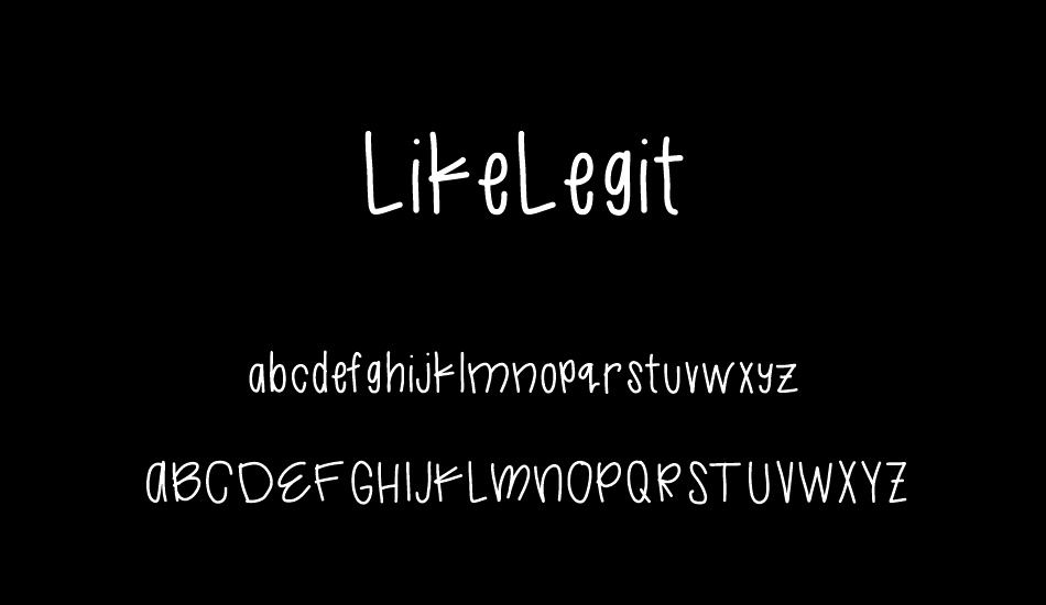 LikeLegit font