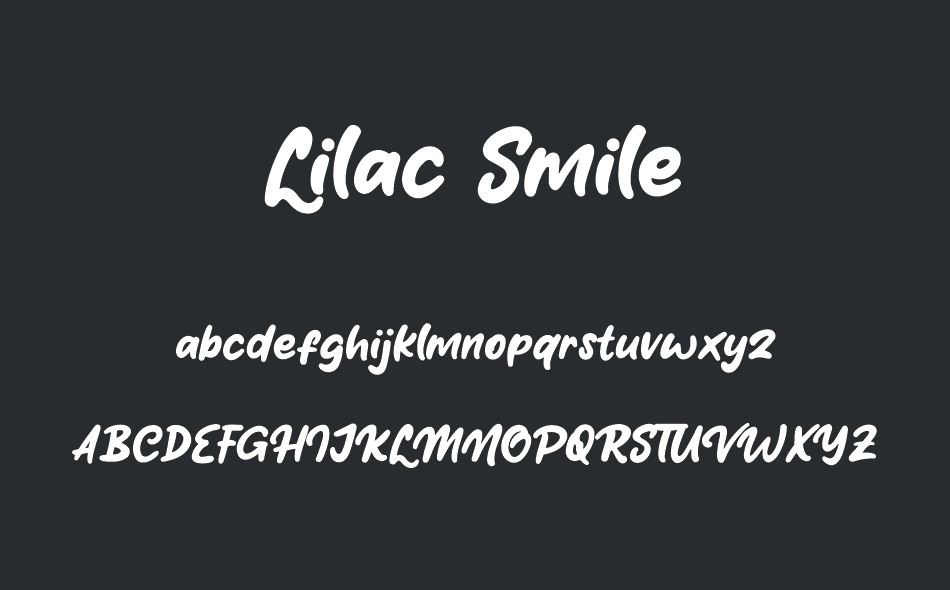 Lilac Smile font