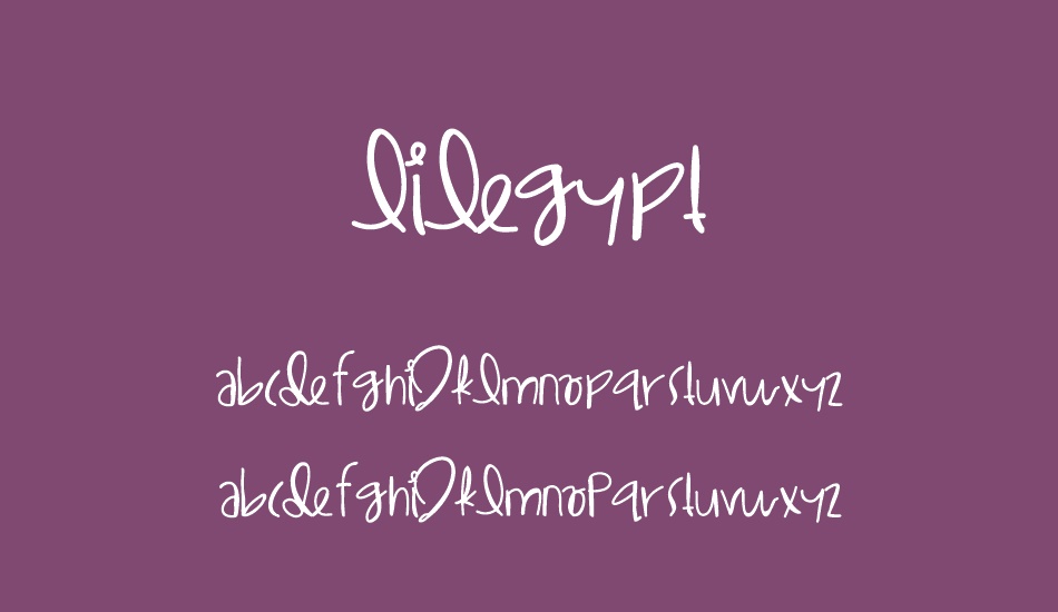 LilEgypt font