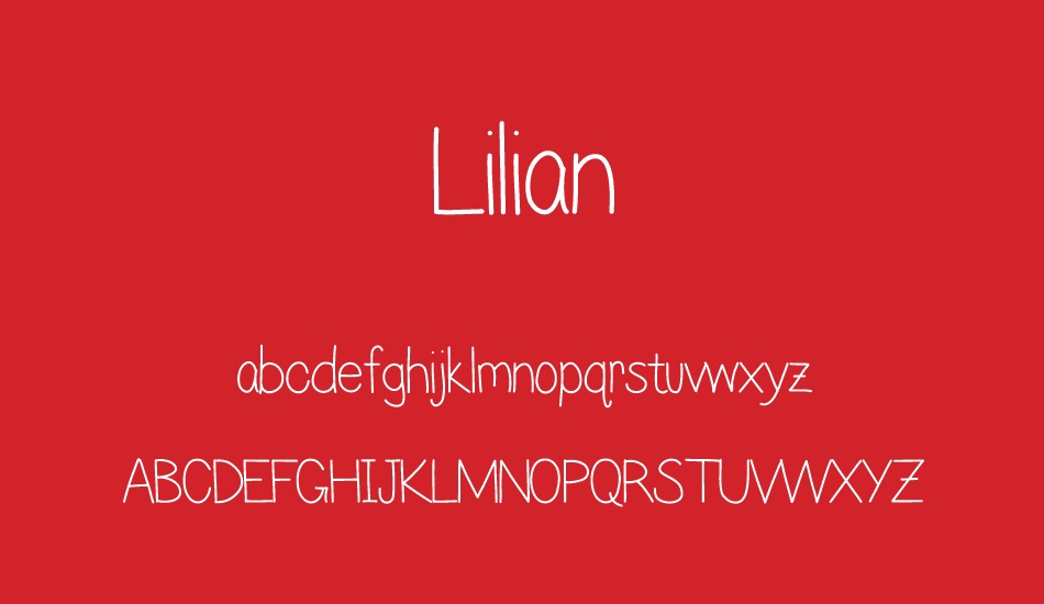 Lilian font