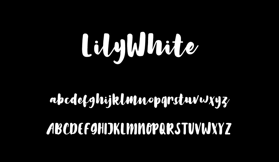 LilyWhite font