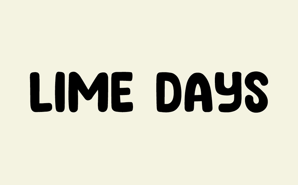 Lime Days font big