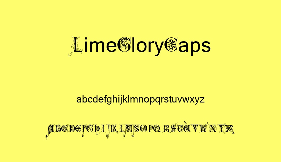 LimeGloryCaps font