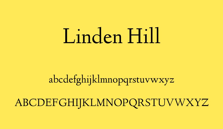 Linden Hill font