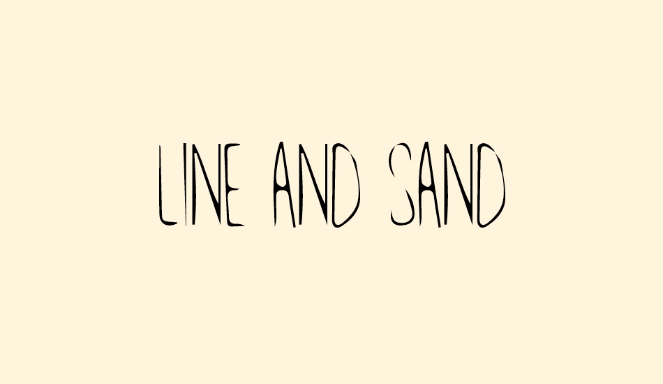 Line and Sand font big