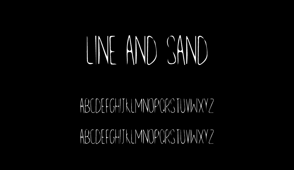 Line and Sand font