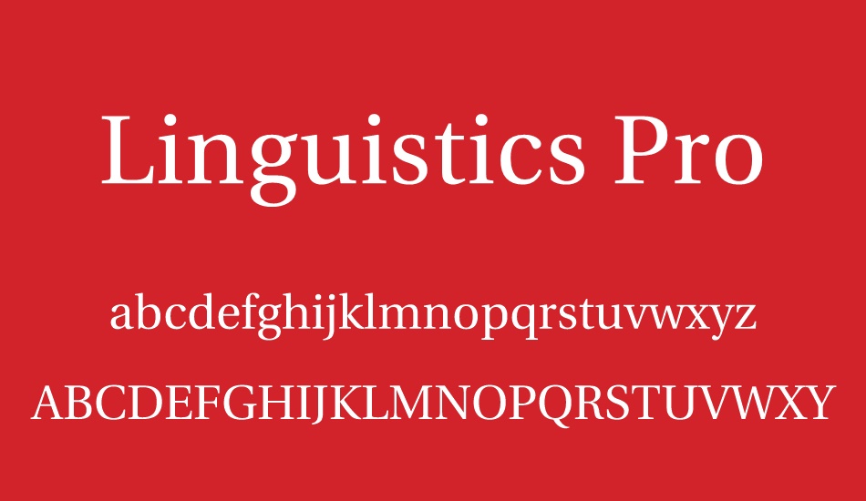 linguistics-pro font