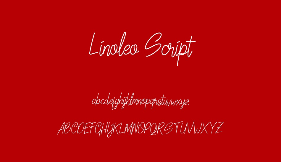 Linoleo Script font