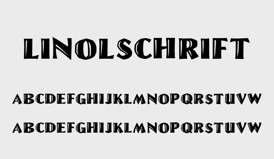 Linolschrift font