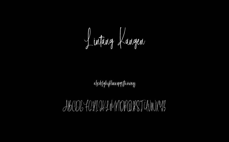 Lintang Kangen font