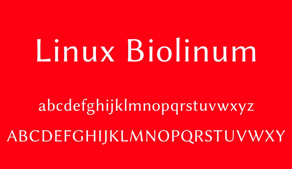 linux-biolinum font