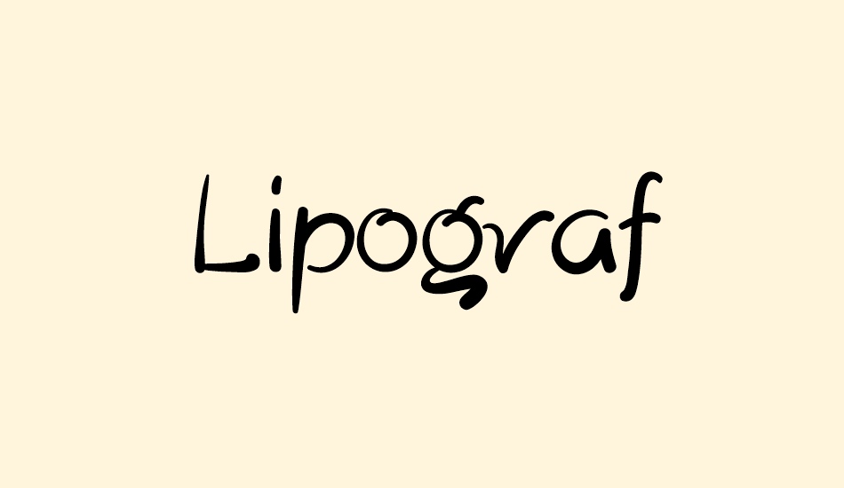 Lipograf font big