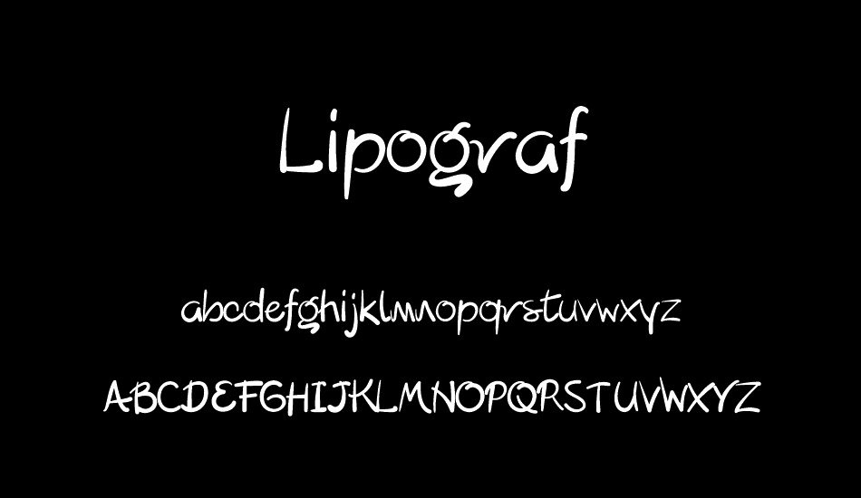 Lipograf font