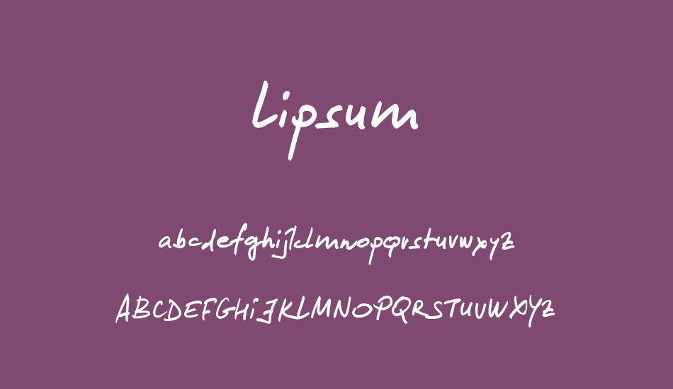 Lipsum font