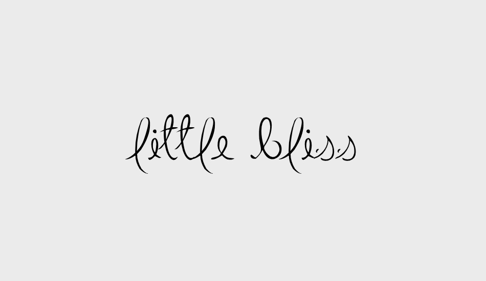 Little Bliss font big