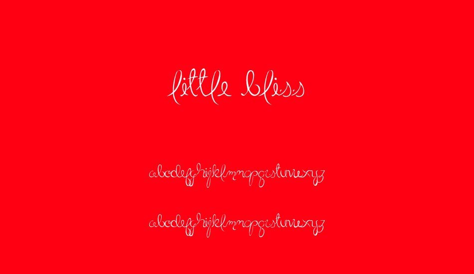 Little Bliss font