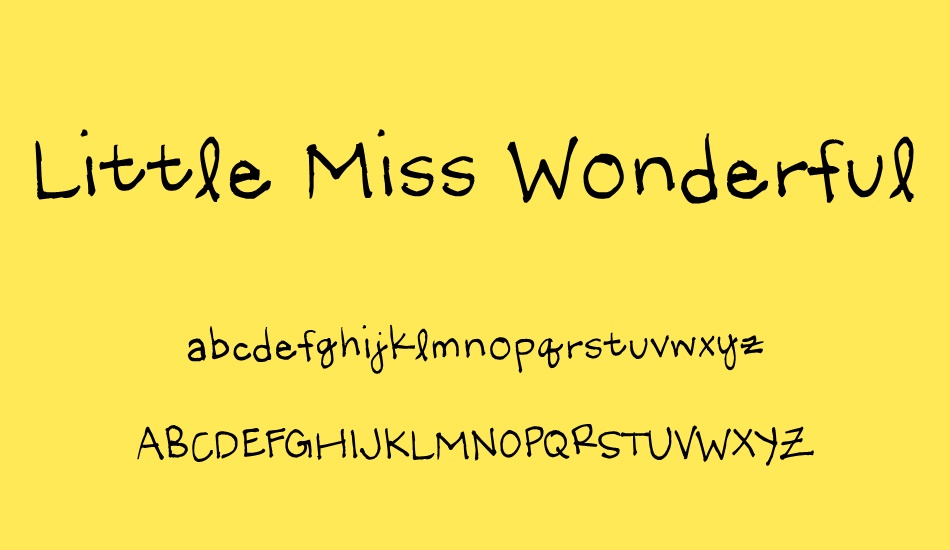 Little Miss Wonderful font